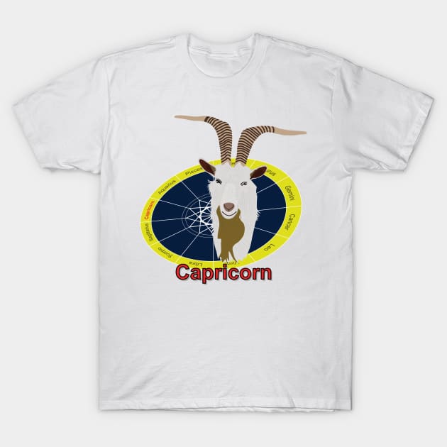 Zodiac sign of capricorn T-Shirt by GiCapgraphics